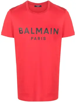 Balmain: Футболка с принтом