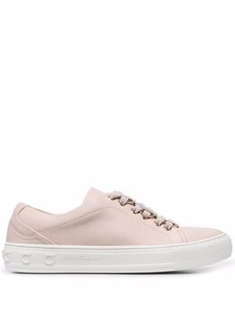 Salvatore Ferragamo: Розовые кроссовки  Vara
