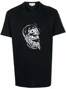 Alexander McQueen: Футболка Skull с принтом