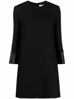 Valentino: Кожаное платье 