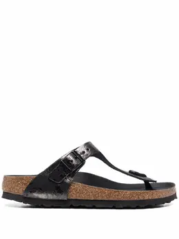 Birkenstock: Чёрные шлёпанцы  Gizeh