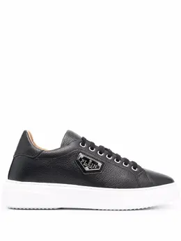 Philipp Plein: Чёрные кроссовки  Iconic Plein