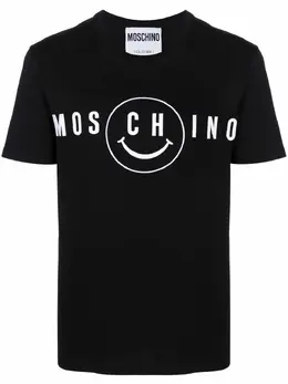 Moschino: Футболка  Smiley с принтом