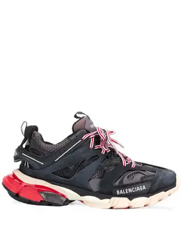 Balenciaga: Чёрные кроссовки Track