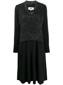 MM6 Maison Margiela: Платье из шерсти 