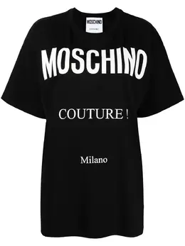 Moschino: Футболка  Couture оверсайз