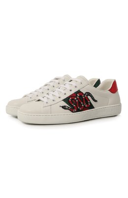 Кожаные кеды Ace Gucci 456230 02jp0