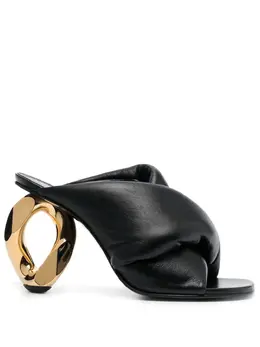 JW Anderson: Чёрные сандалии  Chain