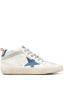 Golden Goose: Белые кроссовки  Mid Star