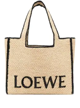 LOEWE: Бежевая сумка-шоппер 