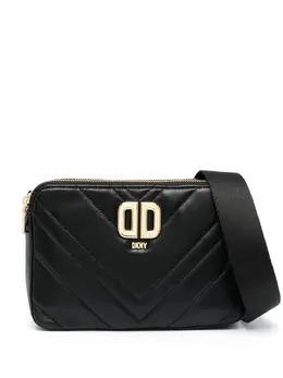 DKNY: Чёрная сумка через плечо 