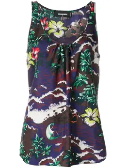 Dsquared2: Майка  Tank с принтом