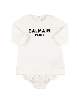 BALMAIN: Хлопковое платье 