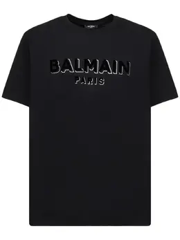 BALMAIN: Чёрная футболка 