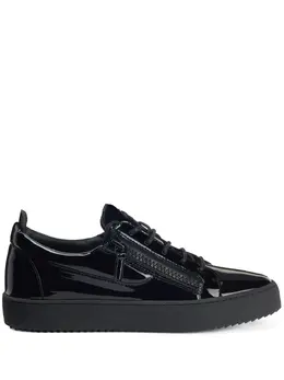 Giuseppe Zanotti: Чёрные кроссовки  Frankie