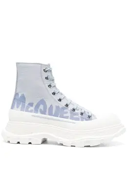 Alexander McQueen: Светлые кроссовки Tread Slick