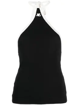 Courrèges: Чёрный топ 