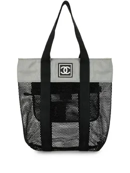 Chanel Pre-Owned: Чёрная сумка-шоппер 