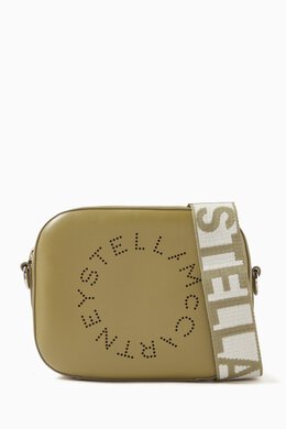 Stella McCartney: Коричневая сумка Stella Logo mini