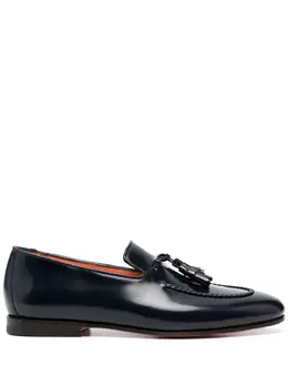Santoni: Голубые туфли 