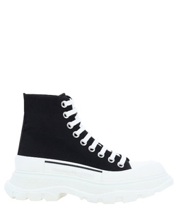 Alexander McQueen: Чёрные кроссовки  Tread Slick