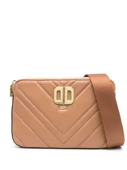 DKNY: Коричневая сумка через плечо 