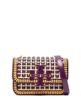 Tory Burch: Фиолетовая сумка  Eleanor