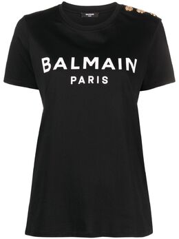 Balmain: Хлопковая футболка