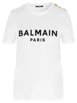 Balmain: Футболка с принтом 