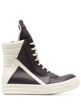 Rick Owens: Фиолетовые кроссовки Geobasket