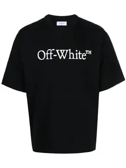 Off-White: Футболка Bookish с принтом