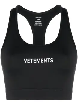 VETEMENTS: Чёрный бюстгальтер 