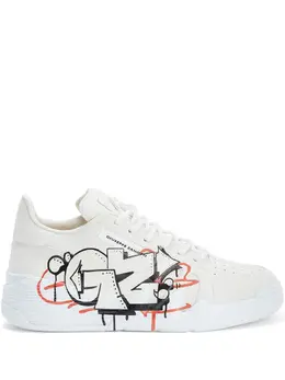 Giuseppe Zanotti: Белые кроссовки  Talon