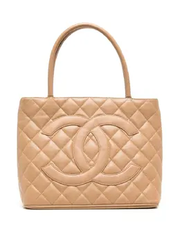 CHANEL Pre-Owned: Бежевая сумка-шоппер