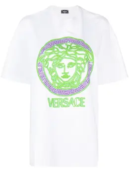 Versace: Хлопковая футболка Medusa