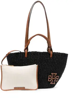 Tory Burch: Чёрная сумка-шоппер  Ella
