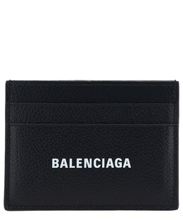 Balenciaga: Чёрный картхолдер 