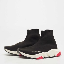 Balenciaga: Чёрные кроссовки Speed Trainer