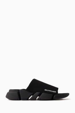 Balenciaga: Чёрные сандалии Speed.2