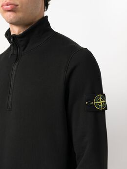 Stone Island: Чёрный свитер  Compass