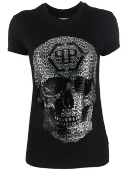 Philipp Plein: Чёрная футболка  Skull