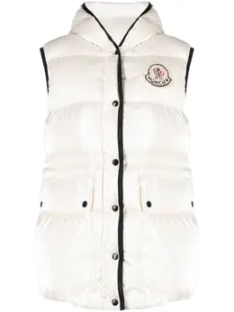 Moncler: Белый жилет 