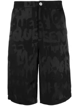 Alexander McQueen: Жаккардовые шорты  Graffiti