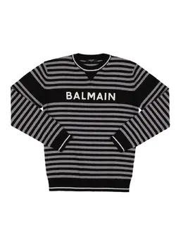 BALMAIN: Свитер в полоску 