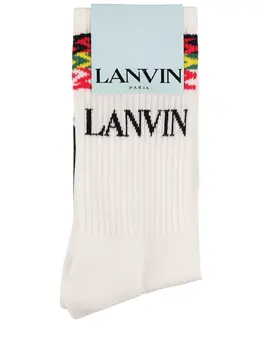 LANVIN: Белые носки Curb