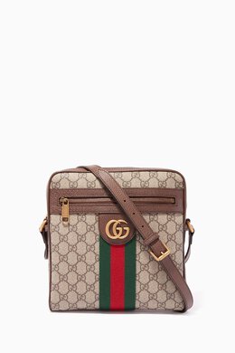 Gucci: Бежевая сумка Ophidia