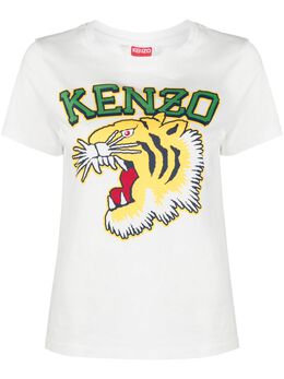 Kenzo: Хлопковая футболка Tiger