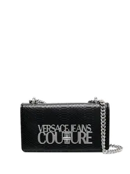 Versace Jeans Couture: Чёрная сумка через плечо 