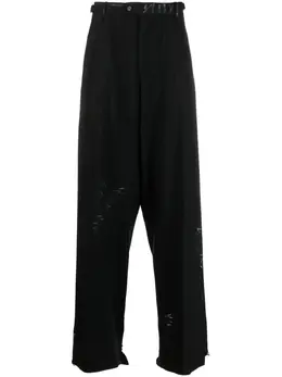 Balenciaga: Чёрные брюки 