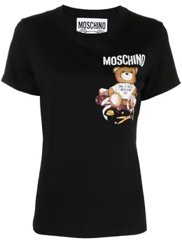 Moschino: Хлопковая футболка  Teddy Bear